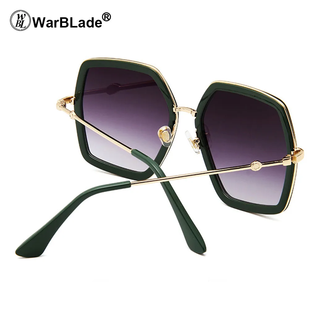WarBLade Sunglasses Luxury Brand Designer Women Mirror Sun glasses Vintage 2020 Green Red Sun Glasses Female Goggle Eyewear images - 6