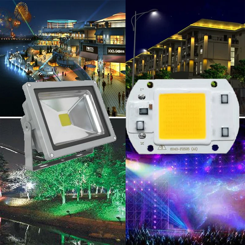 5 шт./лот COB светодиодный чип 30 Вт 220 В SMD лампа с умным IC для DIY прожектор | Лампы и