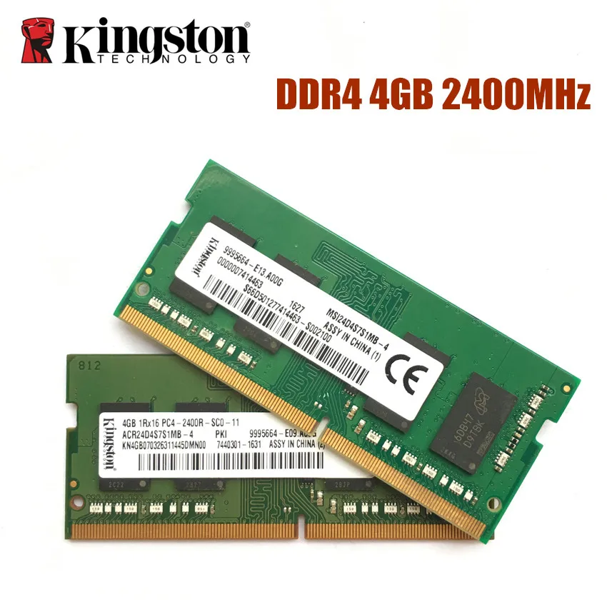 Ноутбук Kingston DDR4 4G RAM 4GB PC4 2400 Memoria DRAM Stick для ноутбука 100% оригинал Бесплатная