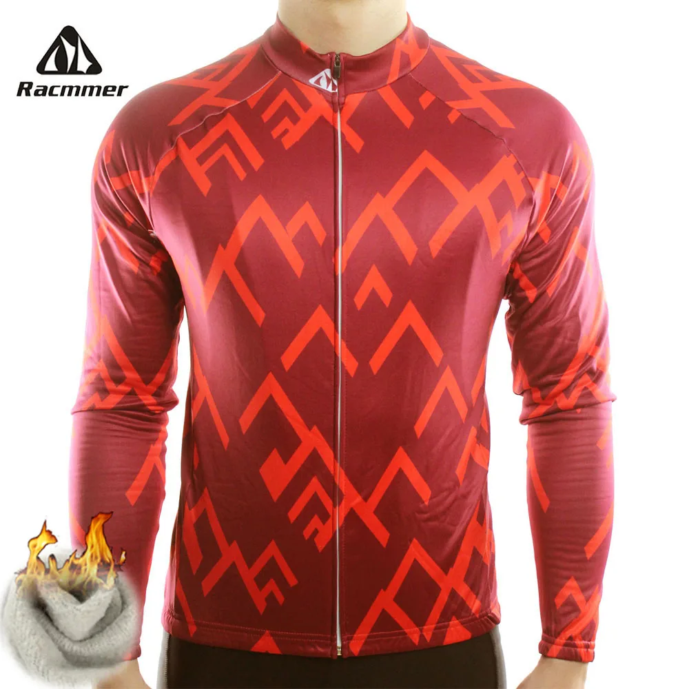 Ropa Ciclismo мужская теплая флисовая велосипедная одежда с длинным рукавом для