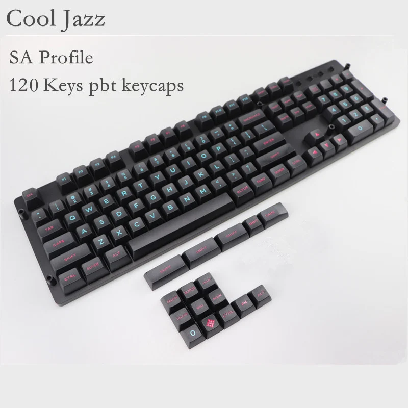 Крутой джаз Майями выгравированные красящие шрифты SA PBT keycap для Cherry mx mechanical keyboard