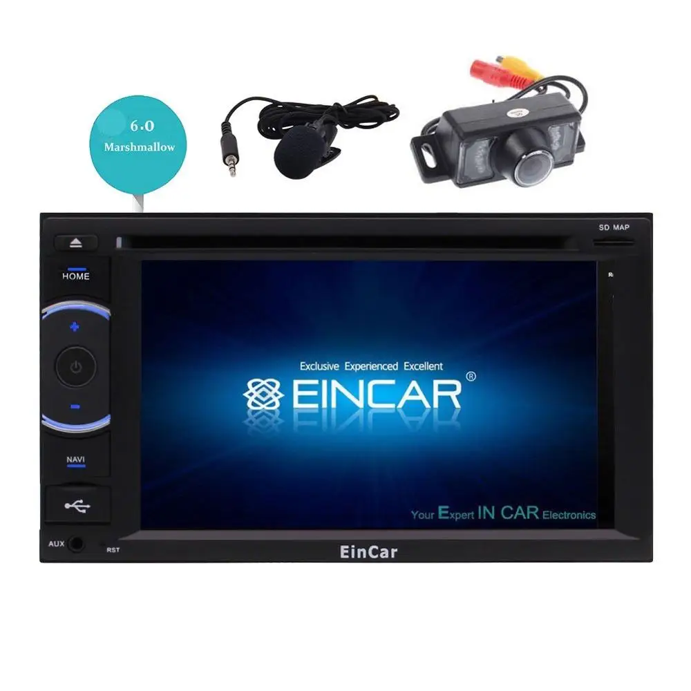 Камера + четырехъядерный 6 2 ''Android 0 Автомобильный стерео Din в тире gps навигация