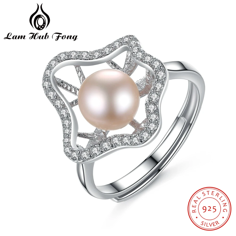 Настоящее серебро 925 проба речной натуральный жемчуг кольцо с регулируемым