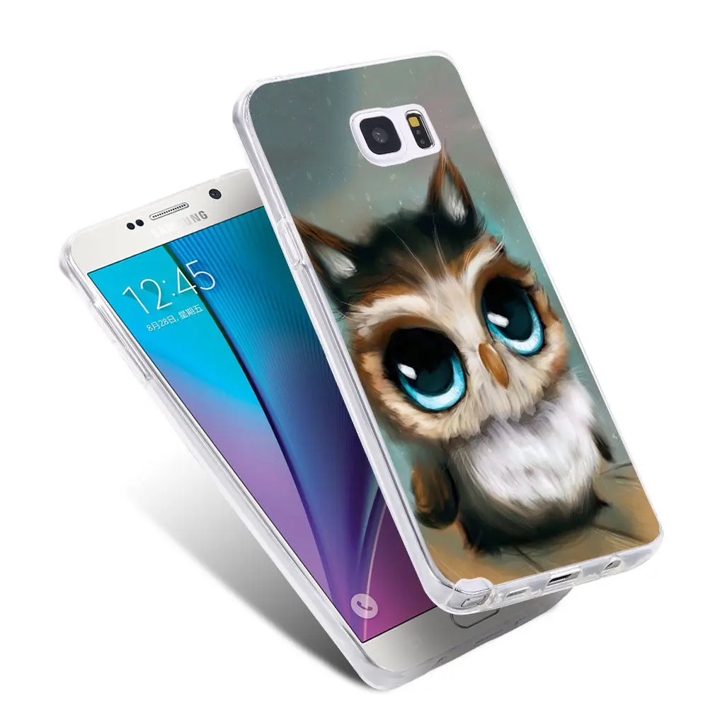 Мягкий чехол KISSCASE из ТПУ для Samsung Galaxy S8 с милой совой S10 S9 Plus S10e S7 Edge Note 9 8