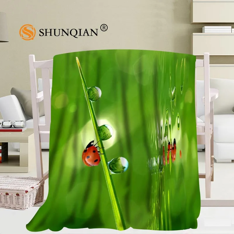 melhor Joaninhas Gotas Cobertor De Grama Macio Diy Sofá Cama Lance Cobertor Criança Adulto Quente Cobertor Personalizado 56x80inch50x60inch40x50inch