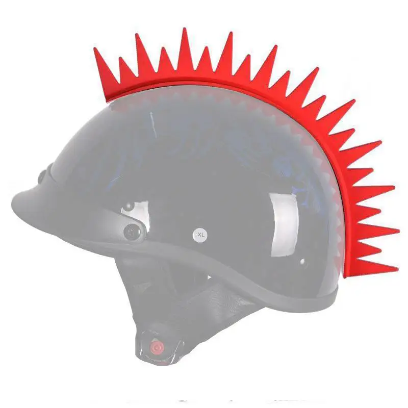 Warhawk Мото шлем аксессуар Cuttable Резина Mohawk/шипы мотоцикл грязи велосипед шлем пилы для снегоходов крейсеров