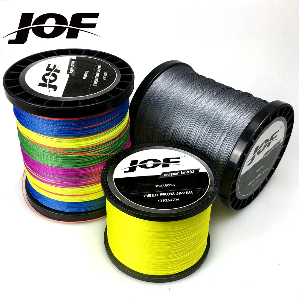 JOF 9 прядей, 8 прядей, 1000 м, 500 м, 300 м, супер прочная плетеная леска, 20-108 фунтов, материал для ловли карпа