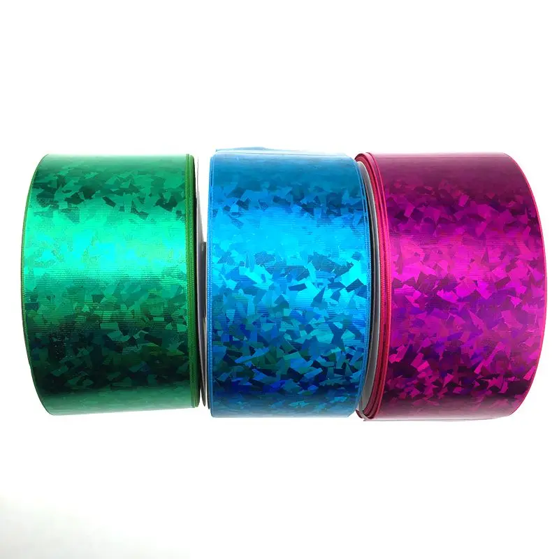 3 дюйма (75 мм) твердая трава голограмма grosgrain лента много цветов на выбор DIY