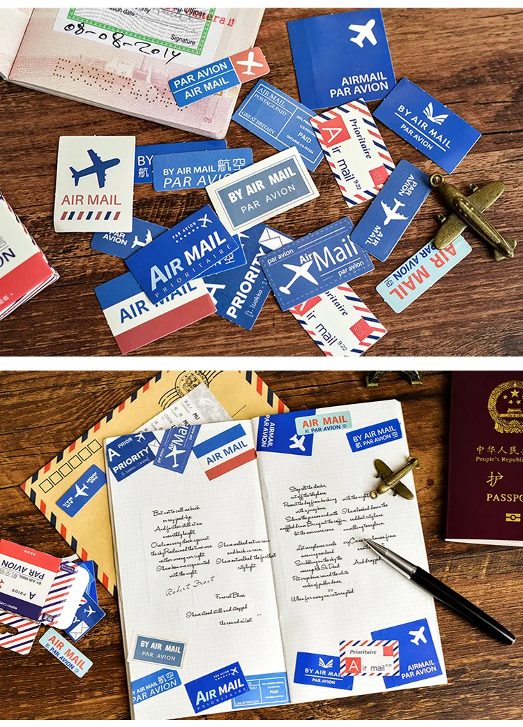 45 шт./упак. Air Letter декоративные наклейки Клейкие наклейки, декоративный элемент для рукоделия канцелярские наклейки для записной книжки подарок для детей