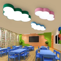 cartoon creative fairytale lovely clouds design 3 colors iron acrylic led ceiling light for kids childrens room bedroom