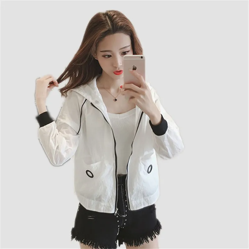 Летняя женская куртка 2018 модная новинка тонкие короткие женские куртки с длинным