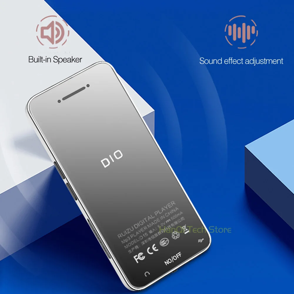 RUIZU D10 Bluetooth MP3 плеер без потерь HiFi MP3 музыкальный плеер портативный аудио 8 ГБ с динамиком FM радио Электронная книга часы