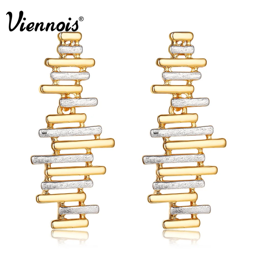 Viennois новый модный золото и серебро цвет металлик серьги для женщин нерегулярные