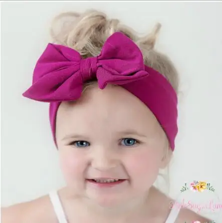Повязка на голову детская эластичная с бантом 1 шт.|cotton hair|bandeau bebebandeau turban |