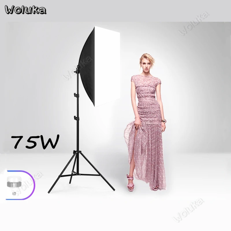 75 Вт светодиодный ная лампа софтбокс для фотосъемки Одиночная на головке видео