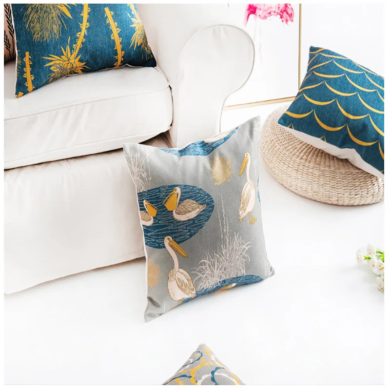Pillow Case Black and White Pattern Pillowcase Cotton Linen Printed 18x18 Inches Geometry Euro Covers Free Shipping | Дом и сад
