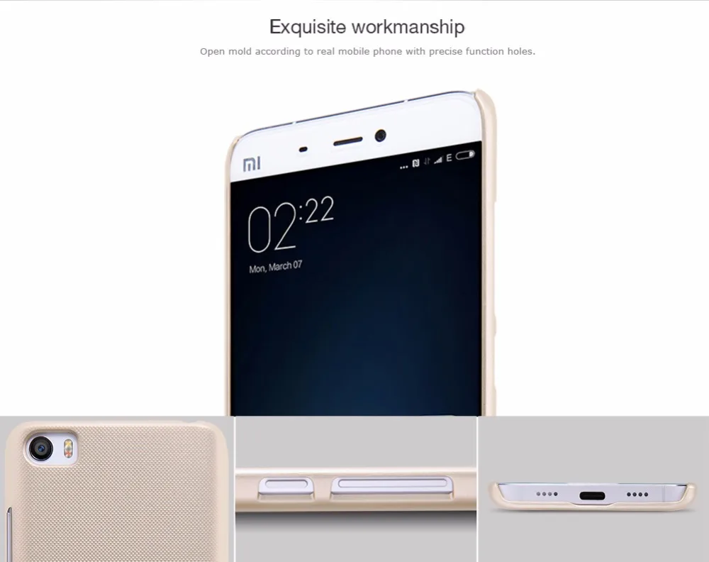 Xiaomi mi 5 чехол NILLKIN супер матовый защитный жесткий чехол-накладка+ розничная посылка