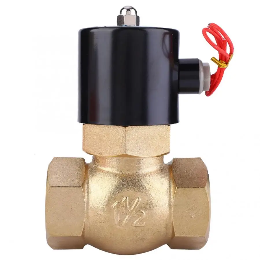 Латунный двухходовой Соленоидный клапан нормально закрытый для воздушного Пара