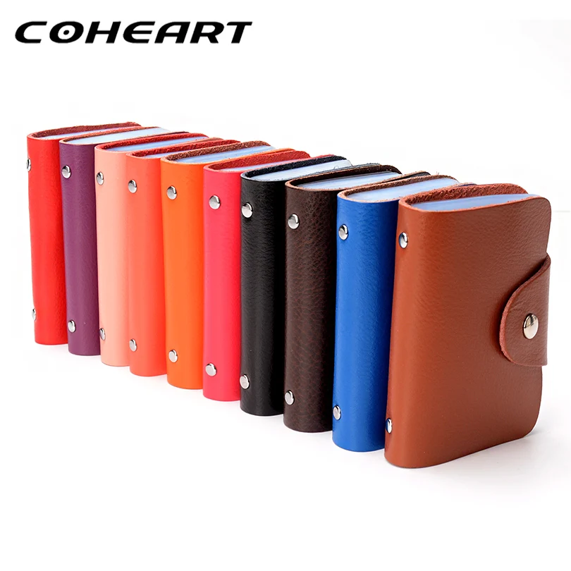 Кошелек для карт COHEART из натуральной кожи мужчин и женщин воловьей держатель