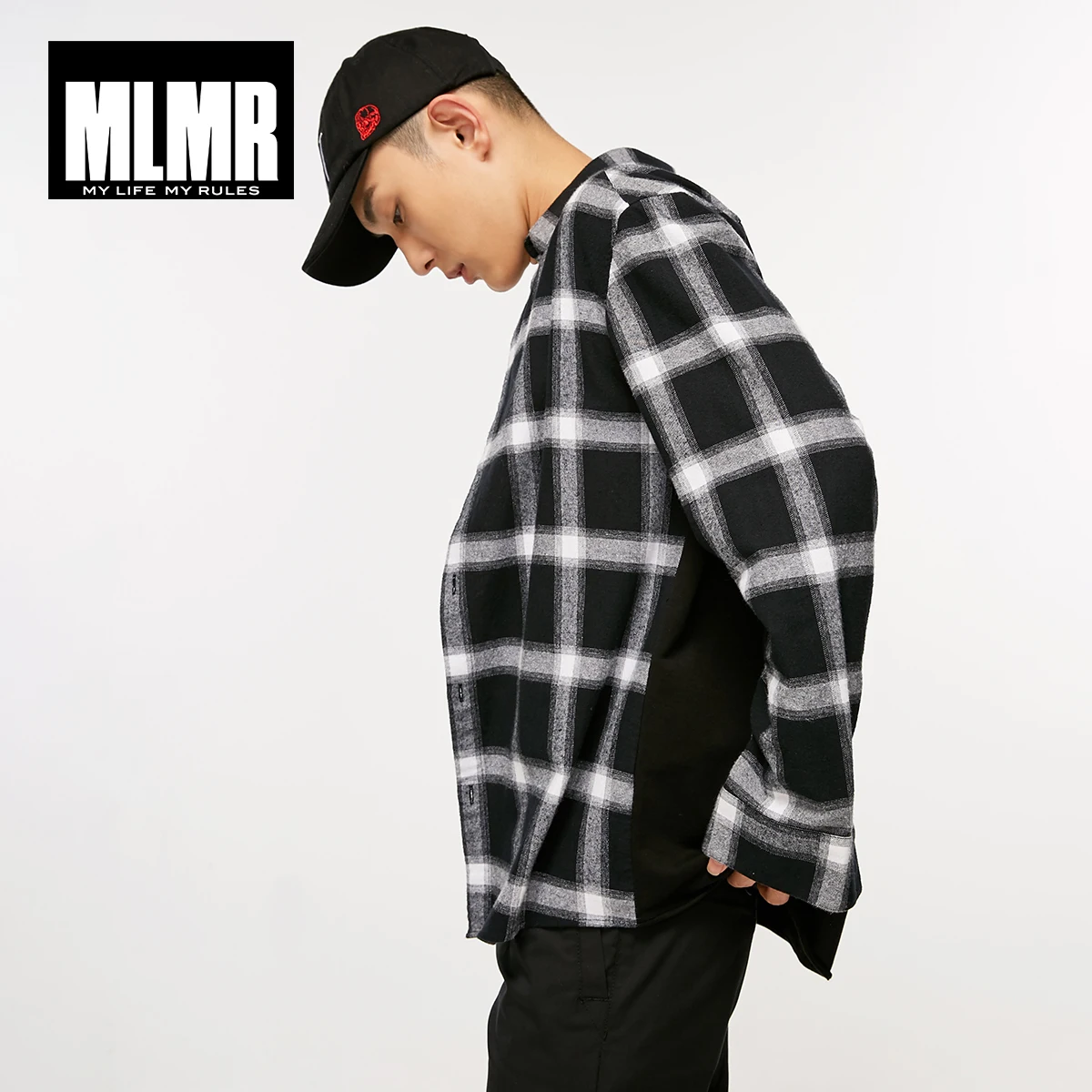 Мужская рубашка в клетку с длинными рукавами MLMR | 218305507|Повседневные рубашки|