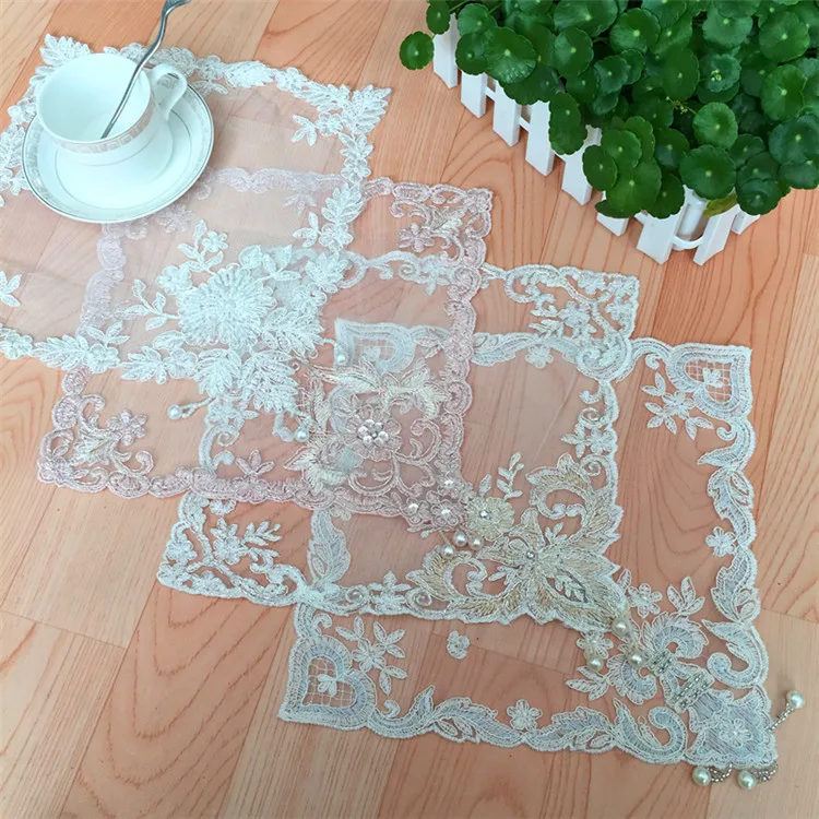 Телефонная декоративная ткань Элегантная вышивка стол пасторальная чайная