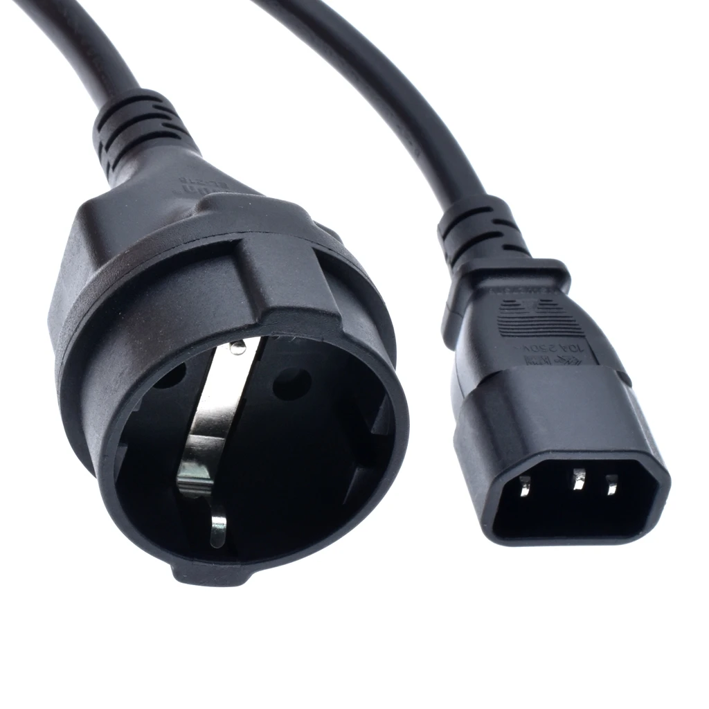 UPS/PDU силовой провод IEC 320 C14 to CEE 7/7 Европейский Женский переходник Schuko медный 3.* 1 5