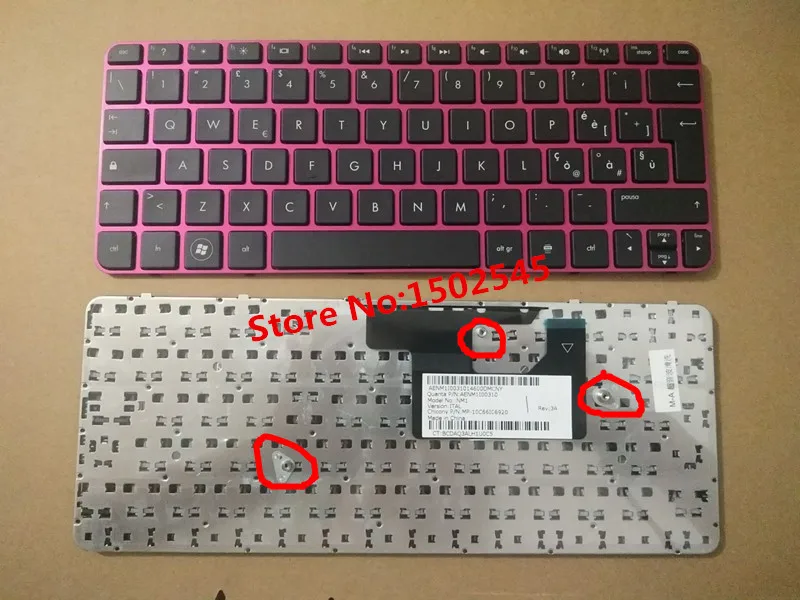 

Free Shipping New Original Laptop Keyboard for HP MINI 210-2000 MINI 210-2145DX 210-2015TU 210-4033TU IT Keyboard Rose Red