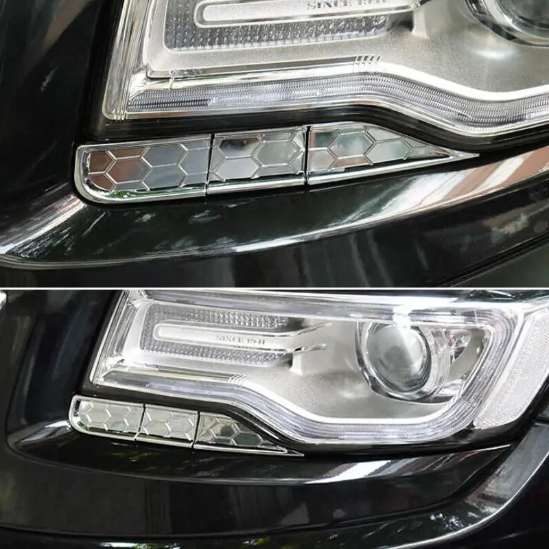 6pcs Front Headlight Lamp Molding Spray Cover Trim For Jeep Grand Cherokee 2014 | Автомобили и мотоциклы