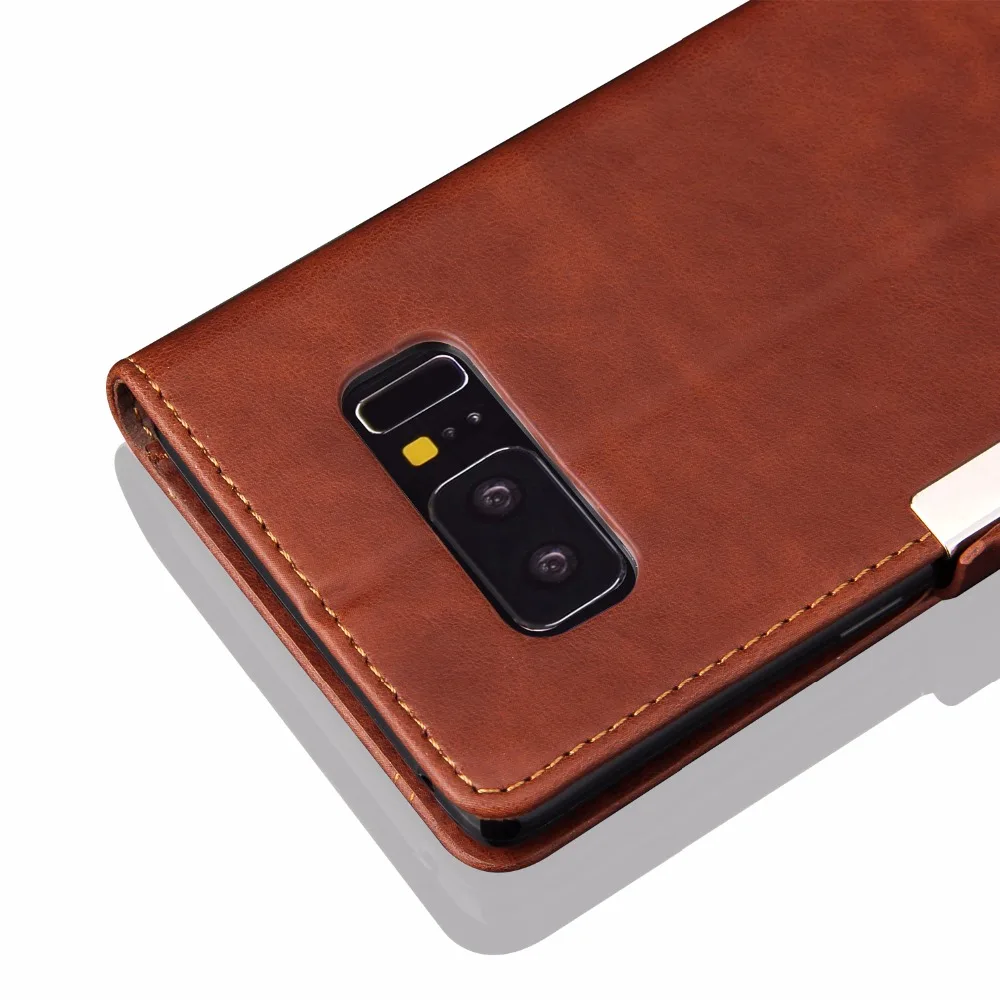 Флип кожаный Телефонные Чехлы для Samsung Galaxy Note 8 кошелек Чехол Стиль слот карты