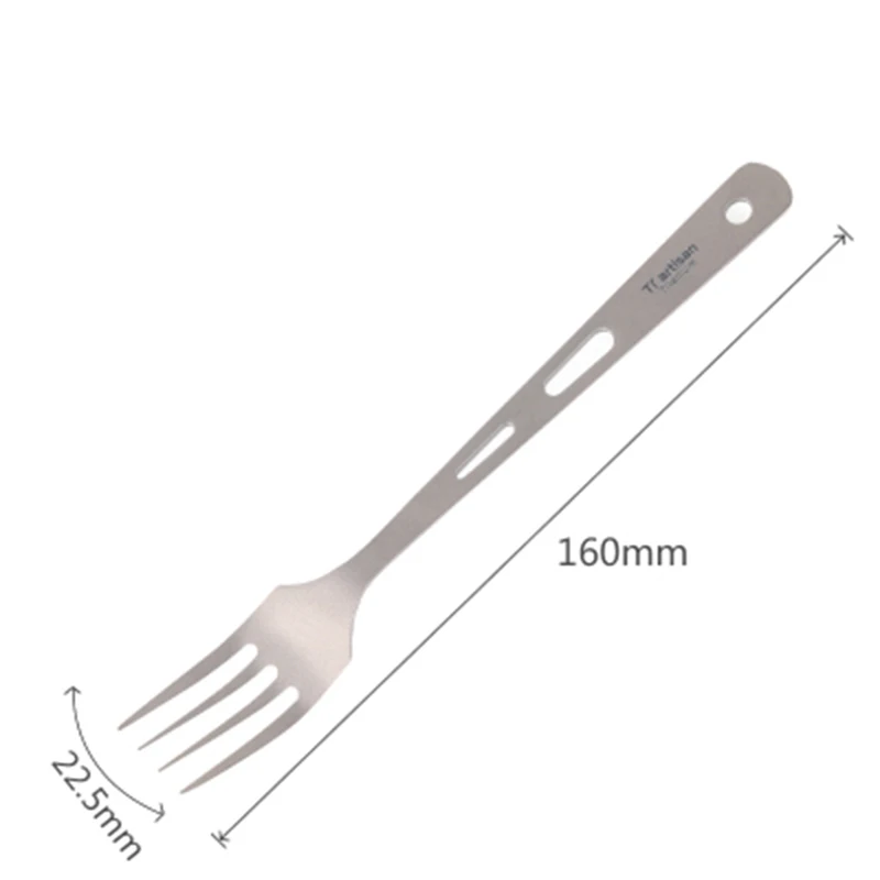 Fork Tiartisan 3 шт./компл. Титан набор столовых приборов ультра легкий Ножи, столовая ложка, вилка, для дома Применение путешествия пикника набор столовых приборов Ta8106 - Цвет: Fork