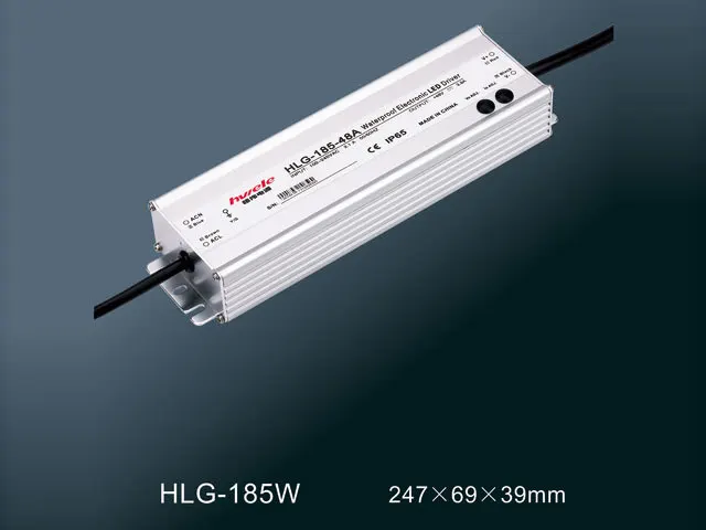 

HLG-185W 48V Full function adjustable waterproof power supply universal AC input for LED lighting and moving sign applications