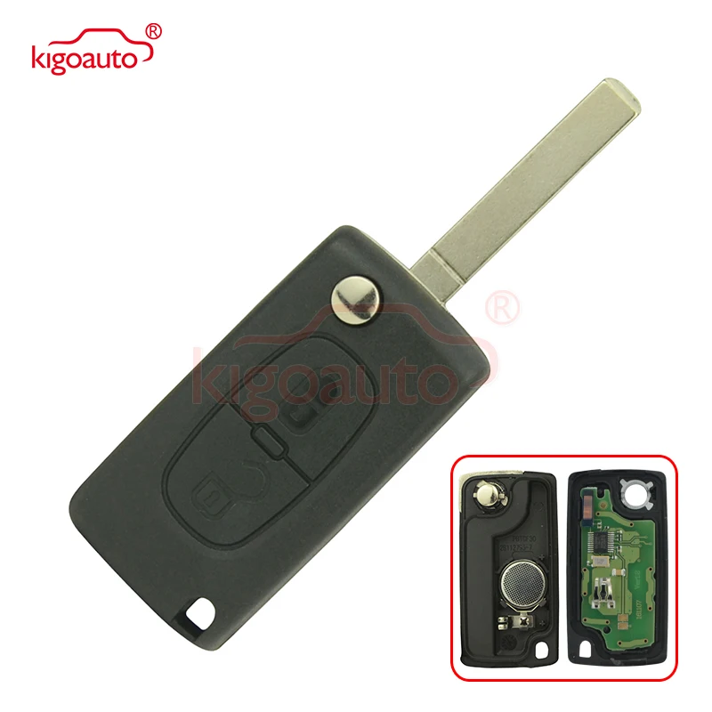 CE0536 434 МГц FSK ID46-PCF7961 чип Автомобильный Дистанционный ключ 2 кнопки VA2 для Peugeot 207 208