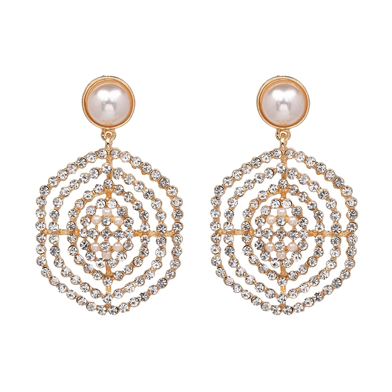 Оптовая продажа новые модные массивные серьги гвоздики с кристаллами swarovski Кулон