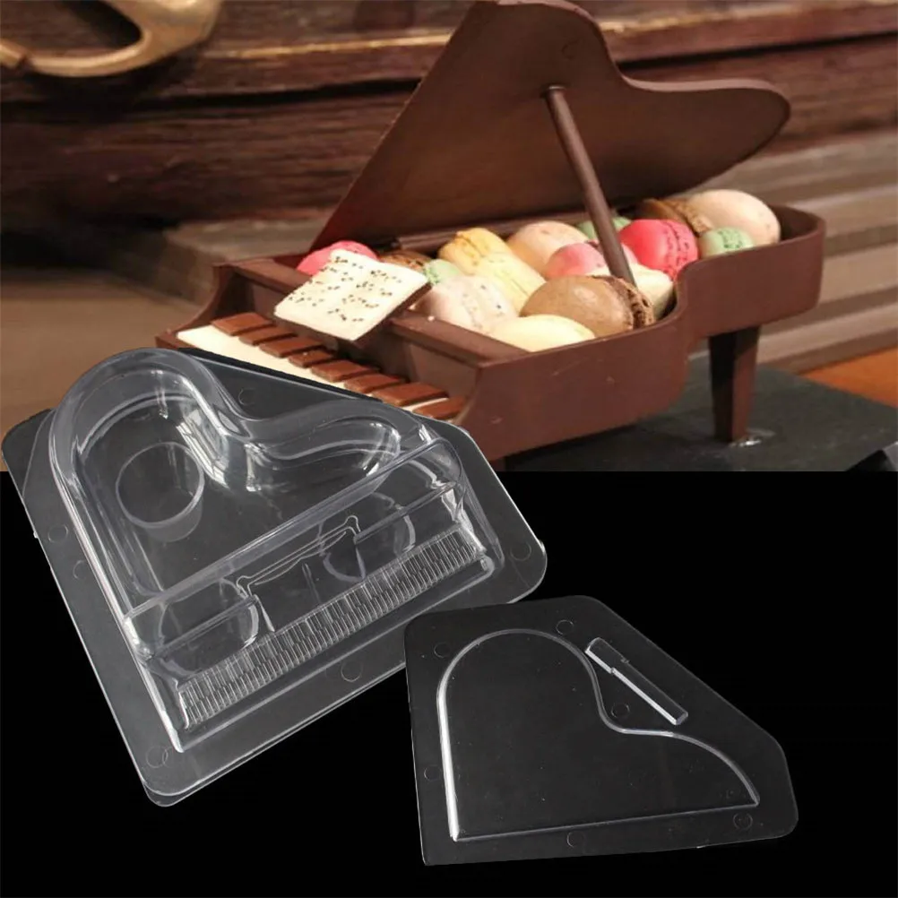 

New Fashion Handmade Plastic 3d Piano Chocolate Decorating Mold DIY Cake Candy Making Mold Tool