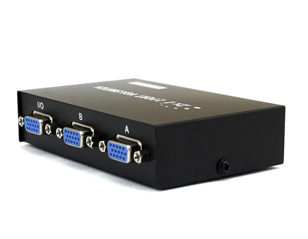 Профессиональная Горячая 1 шт. 2 порта HD VGA SVGA распределительный переключатель