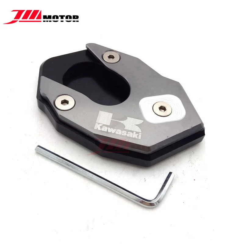 Motorcycle CNC Alunimun KickStand Side Stand Enlarge Extension Pad For Kawasaki Z650 Z900 Z1000 Z1000SX ER-6N ZX-6R ZX10R ZX16R |