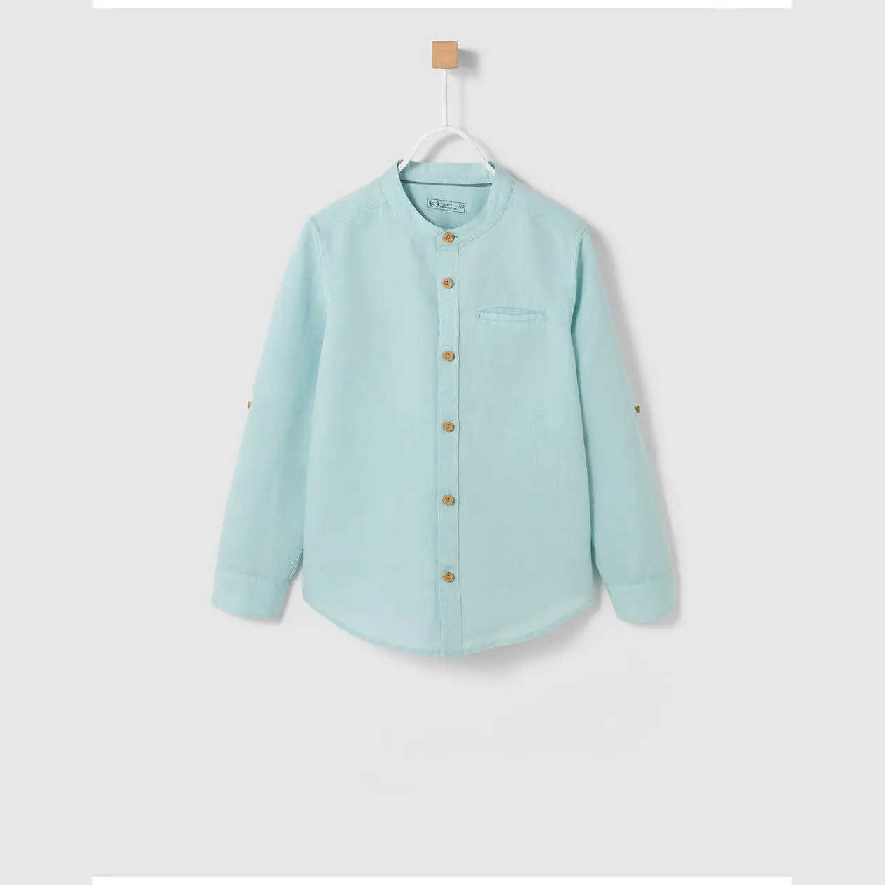 UNIT NINO TEXTILE SHIRT S младенческой шеи Мао блок.|Рубашки| |