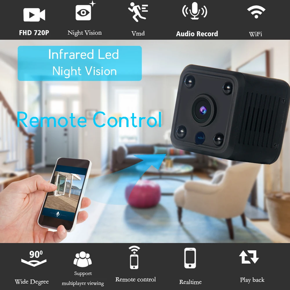AOUERTK батарея камера 720 P/1080 P Аудио запись SD слот для карты WiFi ночное видение видео IP