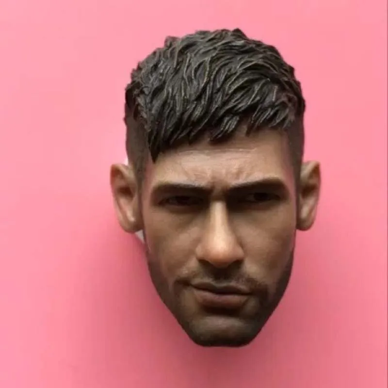 

Mnotht Male Soldier Barcelona Neymar Head Carving Model 1:6 Football star Head Sculpt Toys Collections Action Figures m3