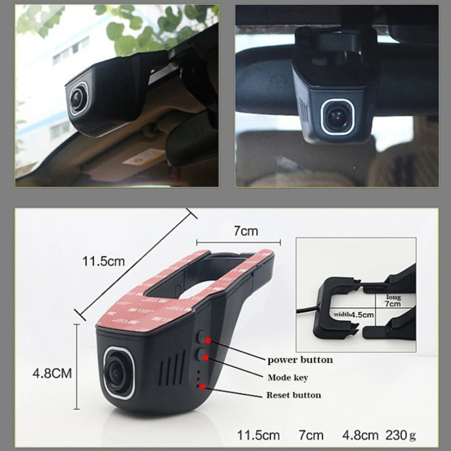 YESSUN for Nissan patrol Car Driving Video Recorder DVR Mini Control APP Wifi Camera Registrator Dash Cam Original Style images - 6