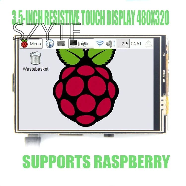 3 5 дюймовый резистивный сенсорный ЖК-дисплей для модели raspberry pi B + или 2 |