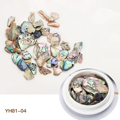 YH81-04 1 коробка для ногтей Seashell Paillette Sequins Abalone Sequins DIY Дизайн ногтя маникюрные неровные ногти с блестками для украшения ногтей - Цвет: YH81-04