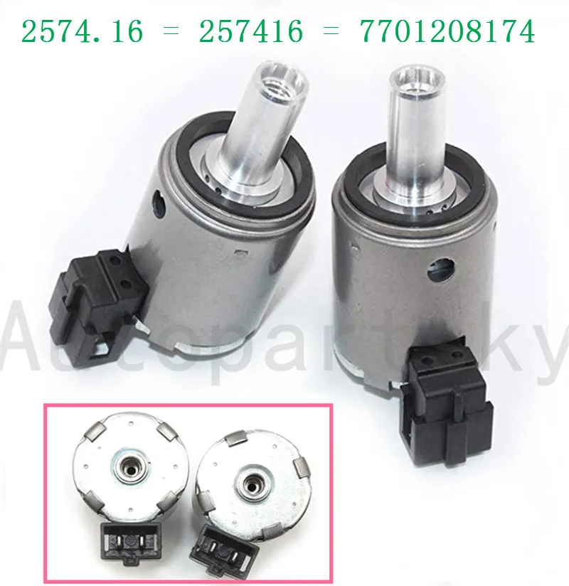 2 шт. Часть#7701208174 0000257416 257416 2574,16 EPC соленоид Renault коробка передач для Fiat Citroen Peugeot AL4/DP0-восстановленный
