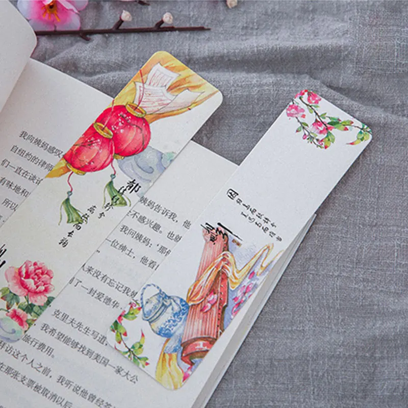 Бумажный держатель для книг винтажный 30 шт./кор. Китай Детские канцелярские принадлежности школьные zakka