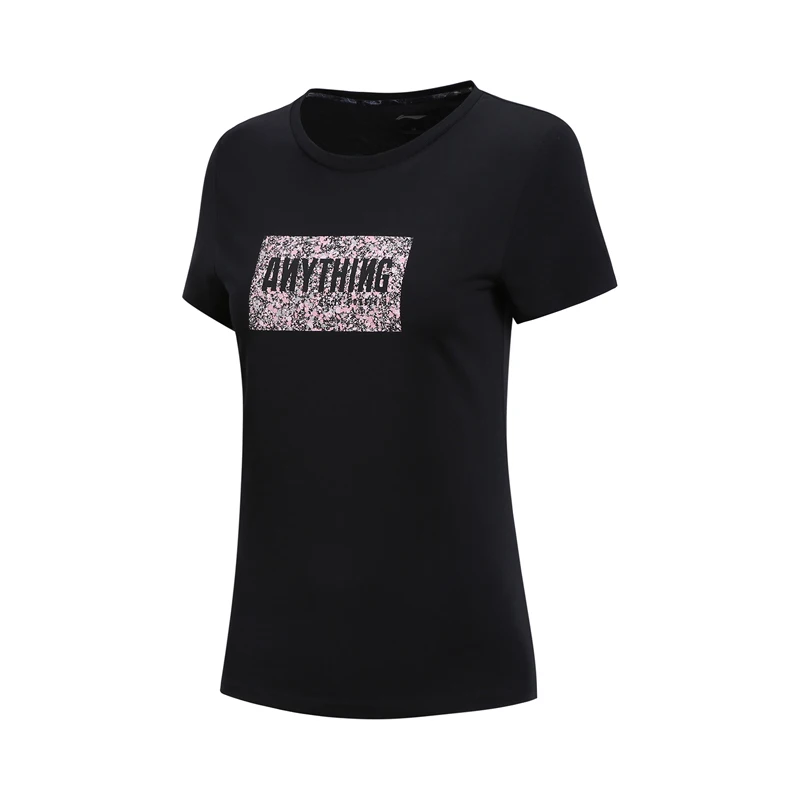 Li-Ning Women The Trend T-Shirts Regular Fit 100% Cotton Comfort Breathable LiNing li ning Sport Tees T-shirts AHSN452 WTS1441 | Спорт и