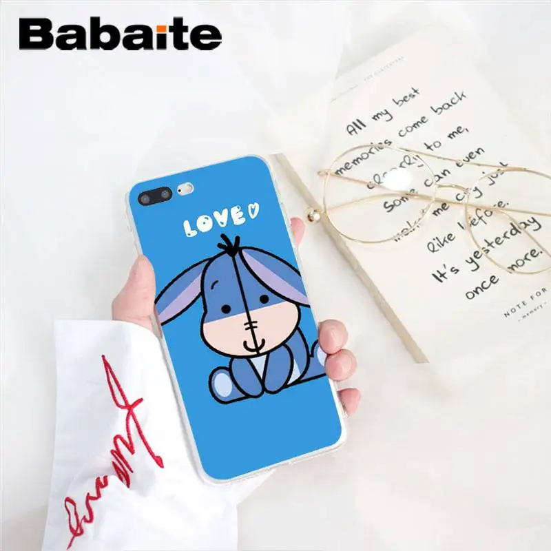 A7 Babaite Baby Eeyore Donkey специальный чехол для телефона для iPhone 8 7 6 6S Plus 5 5S SE XR X XS MAX 10 11 11pro 11promax - Цвет: A7