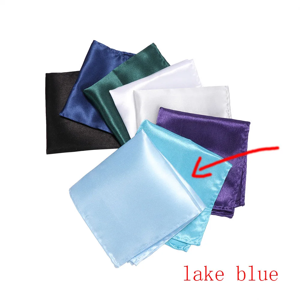 lake blue Мужской свадебный кармашек с узором пейсли, шелковый галстук для костюма, аксессуары для мужских носовых платков, жаккардовый однотонный цвет - Цвет: lake blue