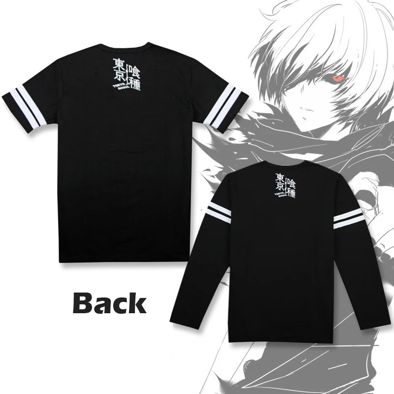 Кен kaneki Костюмы для косплея футболки Токио вурдалак футболка Для мужчин женщин