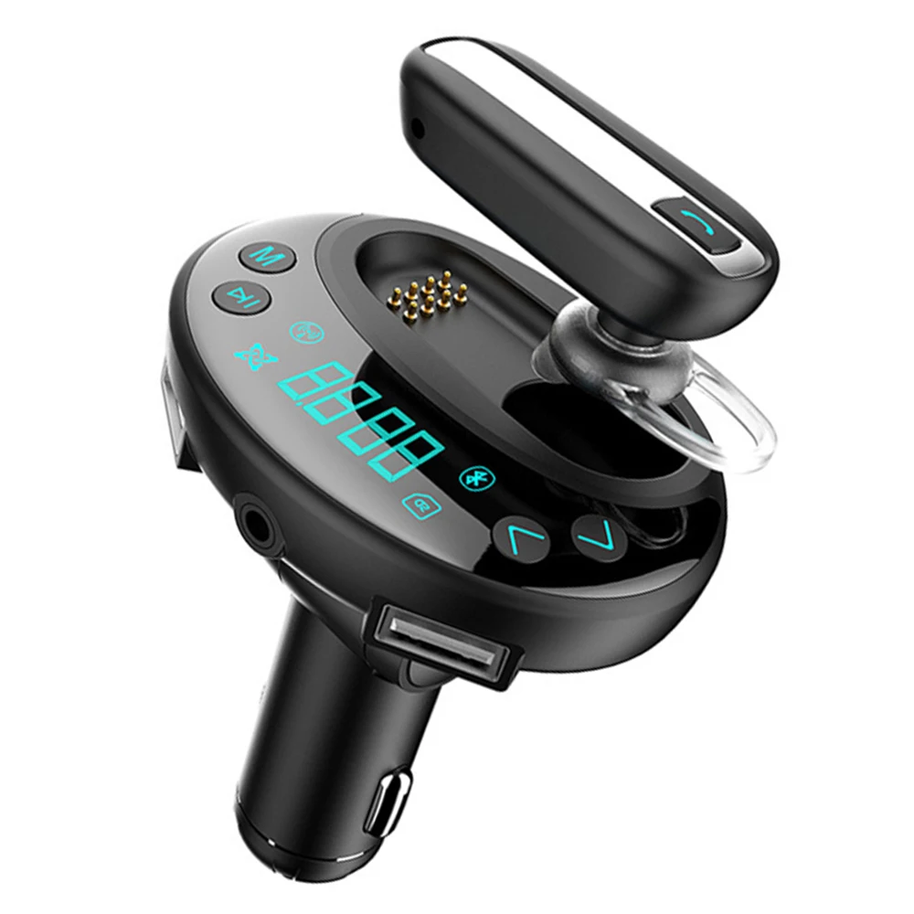 MP3 Dual USB с светящейся кнопкой V8 fm-передатчик гарнитура Handsfree музыкальный плеер