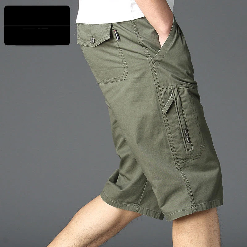 Мужские мешковатые шорты карго на молнии в стиле милитари длинные тактические
